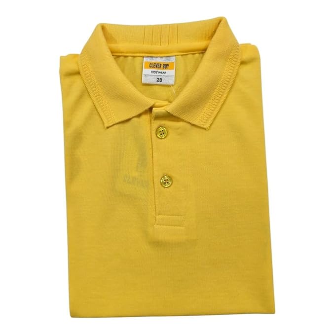 Boy's Regular Fit T-Shirt Plain Casual Wear Half Sleeve Collar Neck Premium Cotton Kids T-Shirts for Boys and Girls