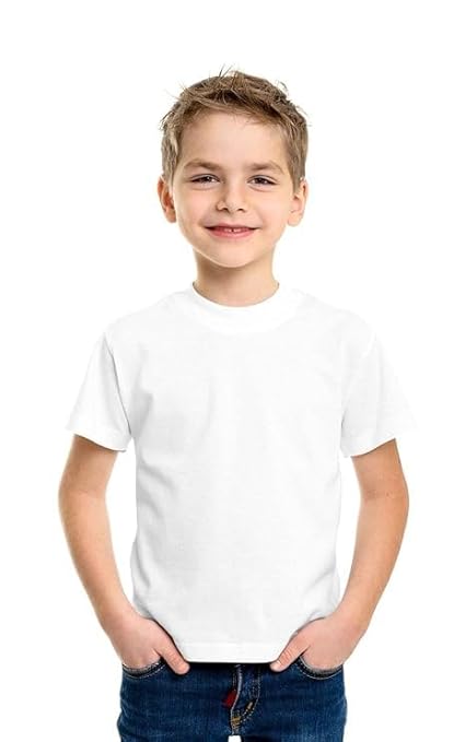 Boy's Regular Fit T-Shirt | Plain Casual Wear Round Neck Half Sleeve  Premium Cotton Kids T-Shirts for Boys and Girls