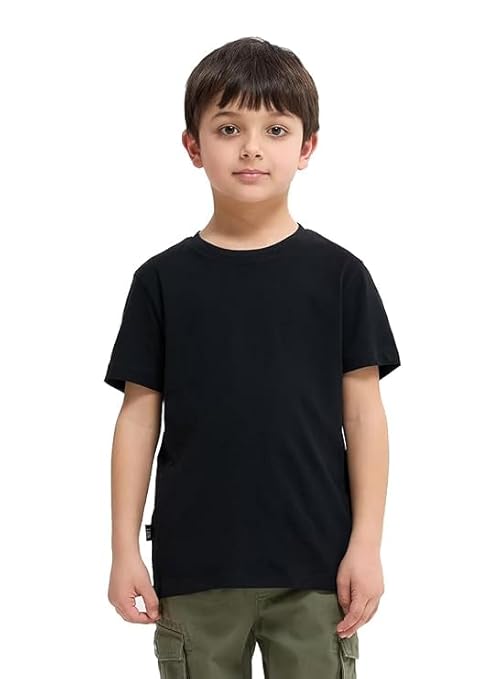 Boy's Regular Fit T-Shirt | Plain Casual Wear Round Neck Half Sleeve  Premium Cotton Kids T-Shirts for Boys and Girls