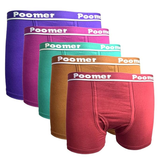 Poomer  Men's Cotton Pocket Trunks (Pack of 4) # Multicolor & Assorted # Two Pocket Trunk # Liberty Trunk