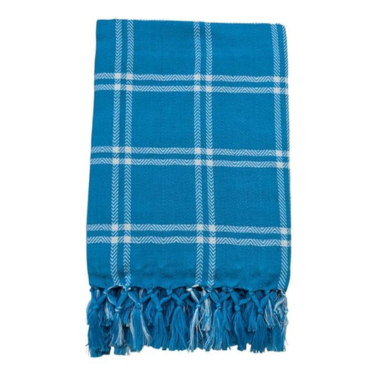 Bath Premium Cotton Towels | Light Weight Turkish Style Checks Bath Towels for Men | (30 X 65 CM, Large Size) Luxuriously Soft & Checks Pattern Towels