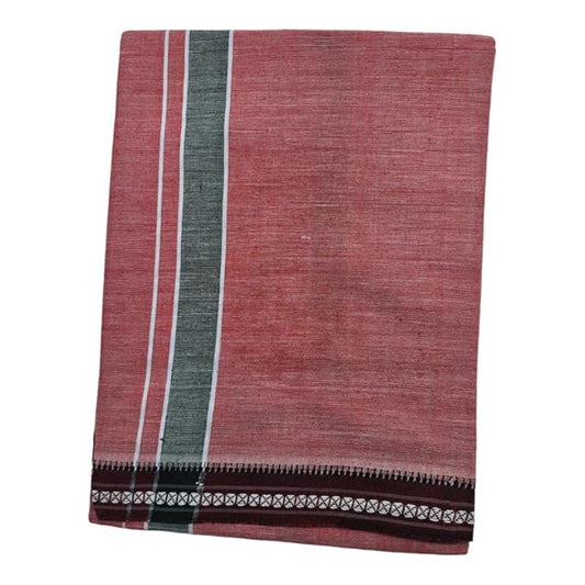 Men's Cotton Home Wear Handloom Dhoti's Colour Dhoti l Kerala Thalapathi Border Single/Kavi Mundus | Men's Temple Wear | Devotional Wear | Pure Cotton