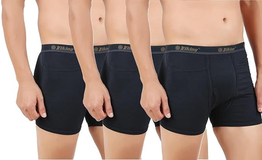 VIKING Men's Cotton Trunks (Pack of 3)