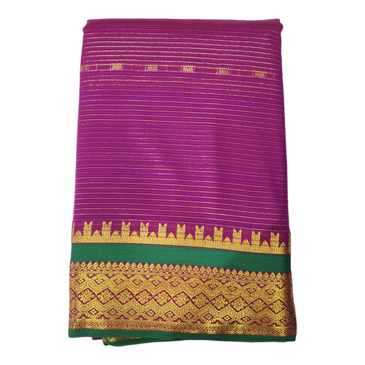 Om Skathi Amman Saree 6 Yards Cut Butta Pattu Devi Dress/Deity Dress Saree Contrast Border,Women Swamy Saree