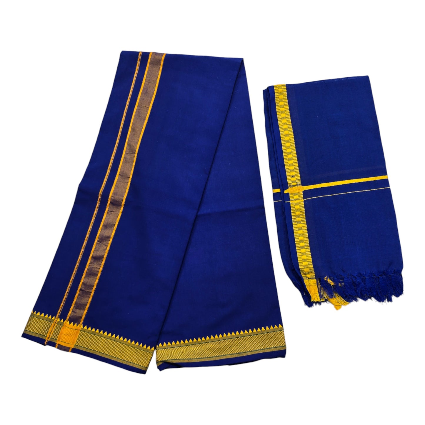 Mens Colour Dhoti with Matching Towel | Color Single Dhoti + Matching Towel | Swamy Veshti Dhoti & Towel Set | Kerala Sabarimala Ayyappa Dhoties