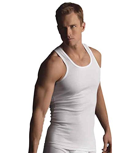 Viking Men's Cotton Vest (Pack of 2) - White Colour (100 cm)