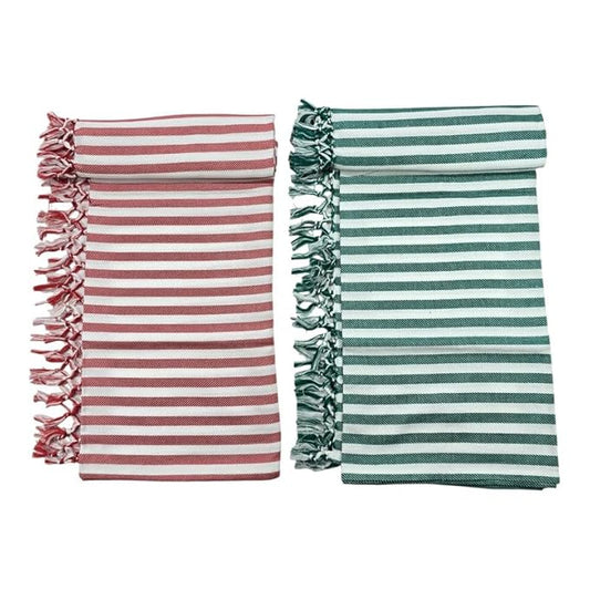 Bath Premium Cotton Towels | Light Weight Turkish Style Stripe Bath Towels for Men | (30 X 65 CM, Large Size) Striped Pattern Towels