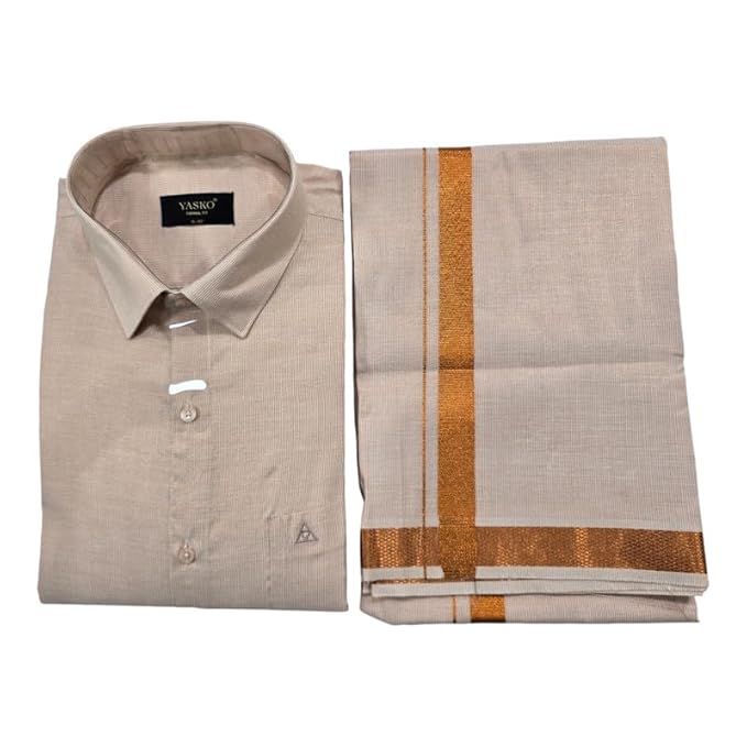 Combo of Shirt and Dhoti | Traditional Wedding Set for Men  | Full Sleeve Dhoti Shirt Set