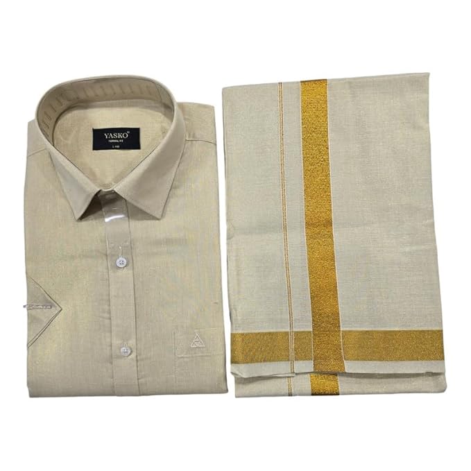 Combo of Shirt and Dhoti | Traditional Wedding Set for Men  | Full Sleeve Dhoti Shirt Set