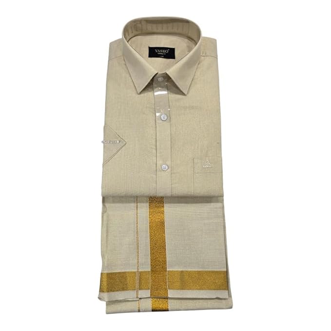 Combo of Shirt and Dhoti | Traditional Wedding Set for Men  | Full Sleeve Dhoti Shirt Set