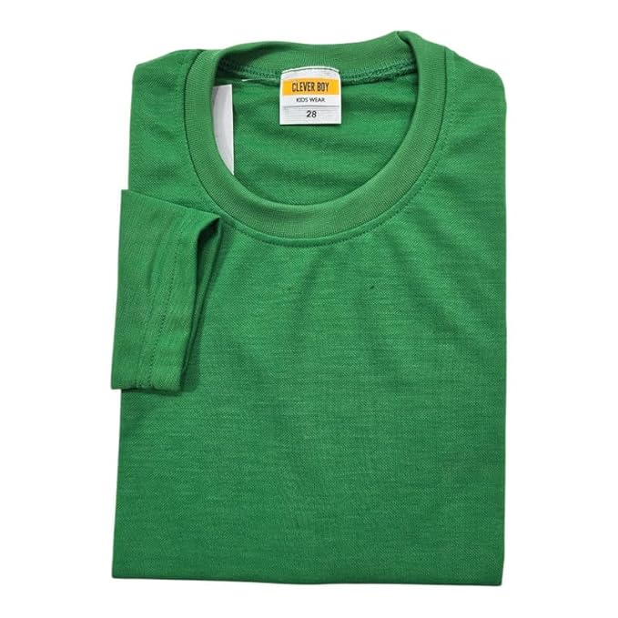 Boy's Regular Fit T-Shirt  Plain Casual Wear Round Neck Premium Cotton Kids T-Shirts Full Sleeve Round Neck for Boys and Girls