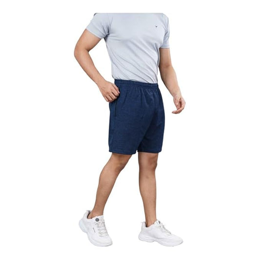 Men's Super Combed Cotton Rich Regular Fit Solid Shorts with Side Pockets | Half Short Pant-Regular Fit | Perfect for Workout, Gym, Running & Sports Shorts