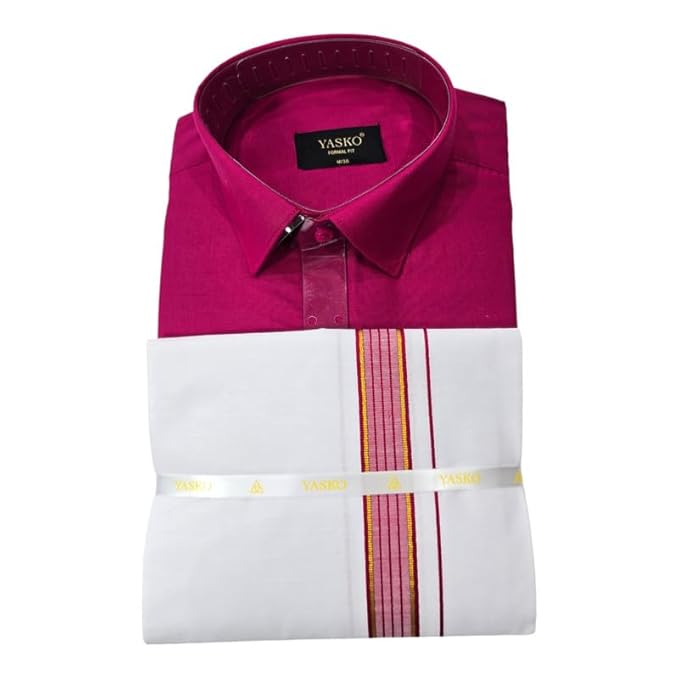 Combo of Shirt and Dhoti | Traditional Wedding Set for Men  | Full Sleeve Dhoti Shirt Set