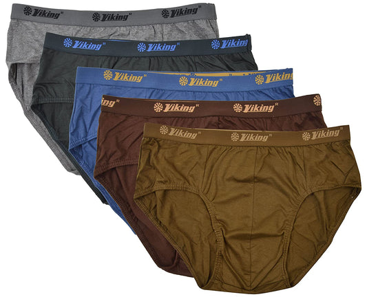 Viking Men's Cotton Briefs - Combo of 5