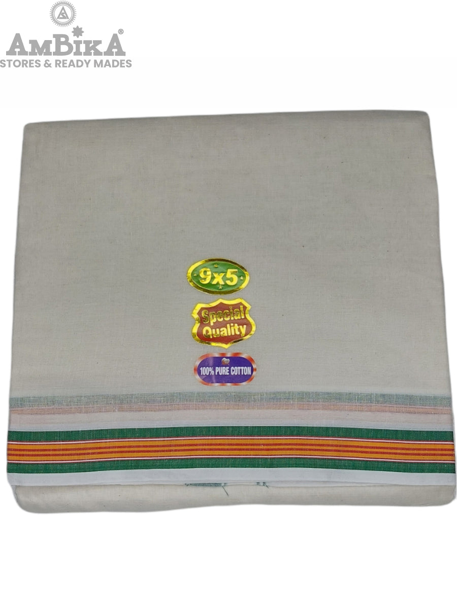 Gundanchi colour Fancy Border Dhoti & Towel set [9*5]