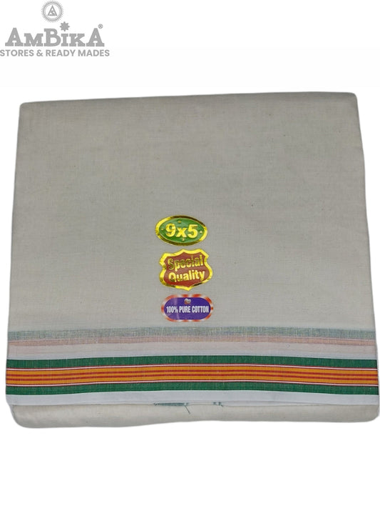 Gundanchi colour Fancy Border Dhoti & Towel set [9*5]